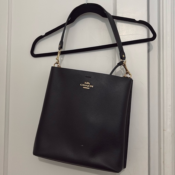 Coach black leather bag - Picture 1 of 1